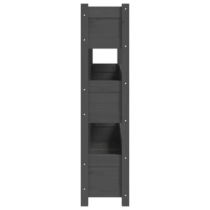 vidaXL Jardinière grise 112x25x104,5 cm en pin massif