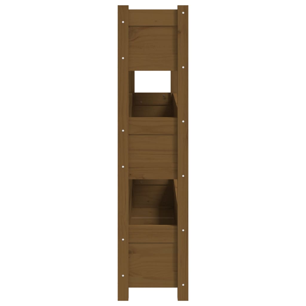 vidaXL Jardinière Bois de pin massif Marron miel 112x25x104,5 cm