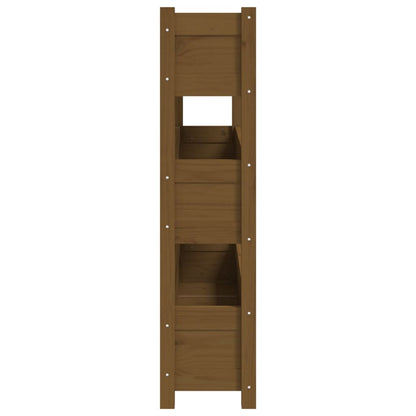 vidaXL Jardinière Bois de pin massif Marron miel 112x25x104,5 cm