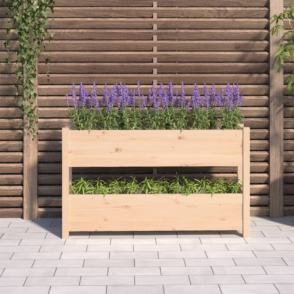 vidaXL Jardinière 112x25x66 cm Bois de pin massif