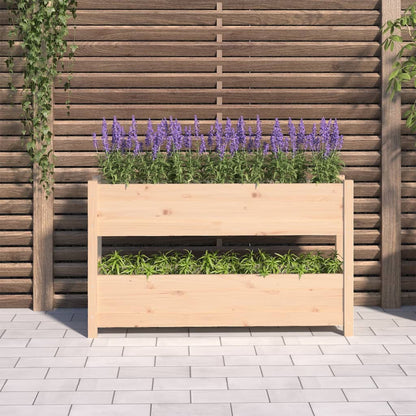 vidaXL Jardinière 112x25x66 cm Bois de pin massif