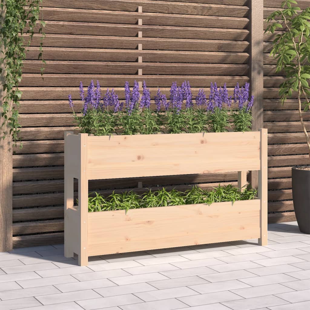 vidaXL Jardinière 112x25x66 cm Bois de pin massif