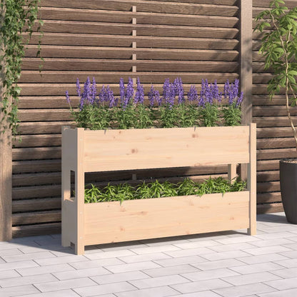 vidaXL Jardinière 112x25x66 cm Bois de pin massif