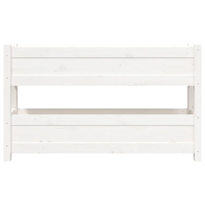 vidaXL Jardinière blanche 112x25x66 cm Bois de pin massif