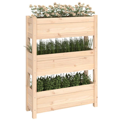 vidaXL Jardinière 77x25x104,5 cm Bois de pin massif