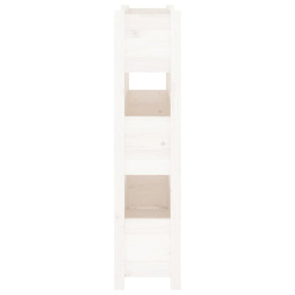 vidaXL Jardinière Blanc 77x25x104,5 cm Bois de pin massif