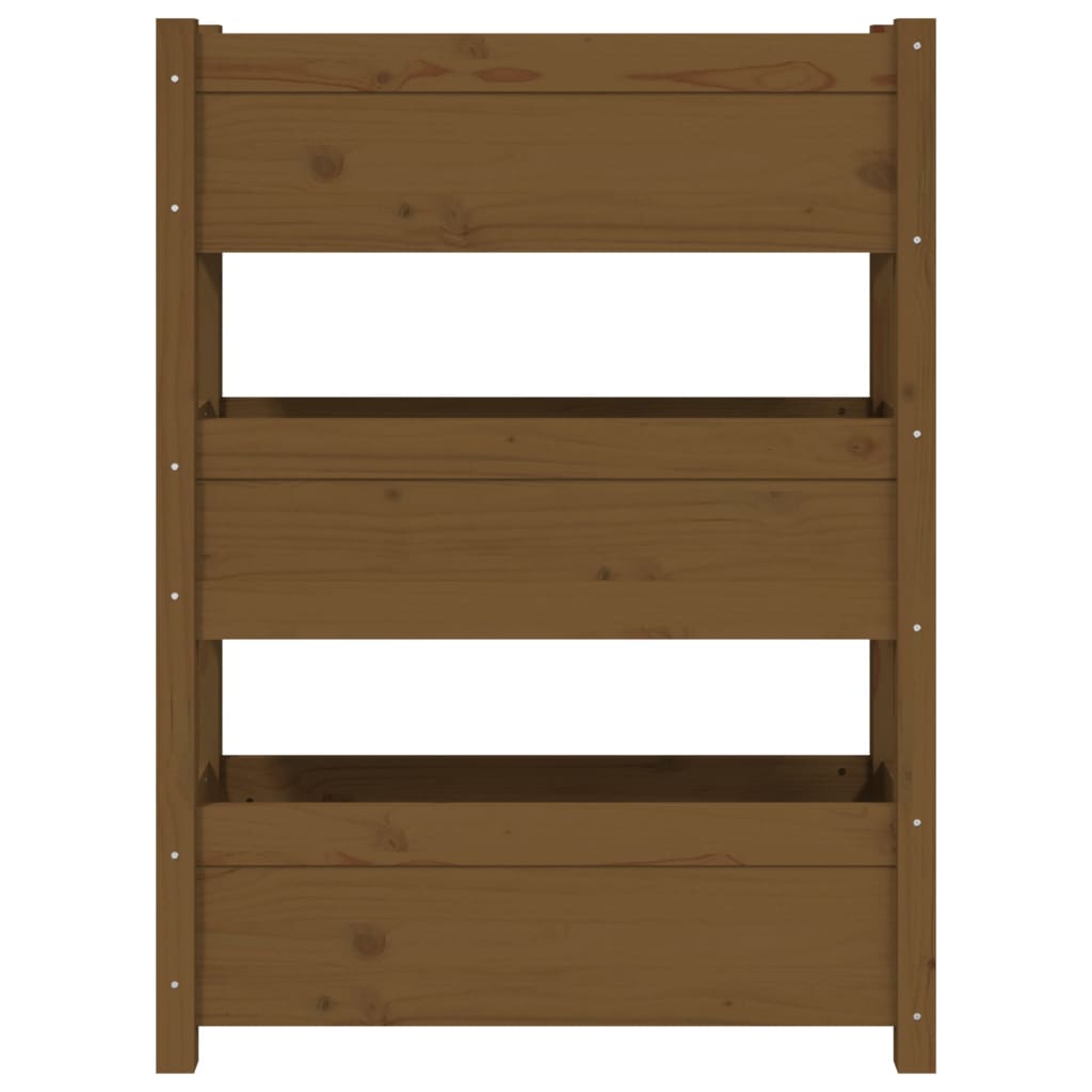 vidaXL Jardinière Bois de pin massif Marron miel 77x25x104,5 cm