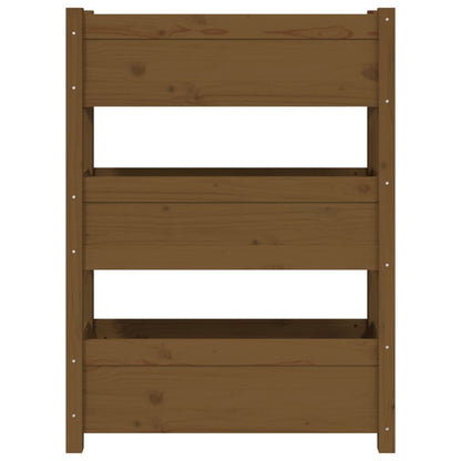 vidaXL Jardinière Bois de pin massif Marron miel 77x25x104,5 cm