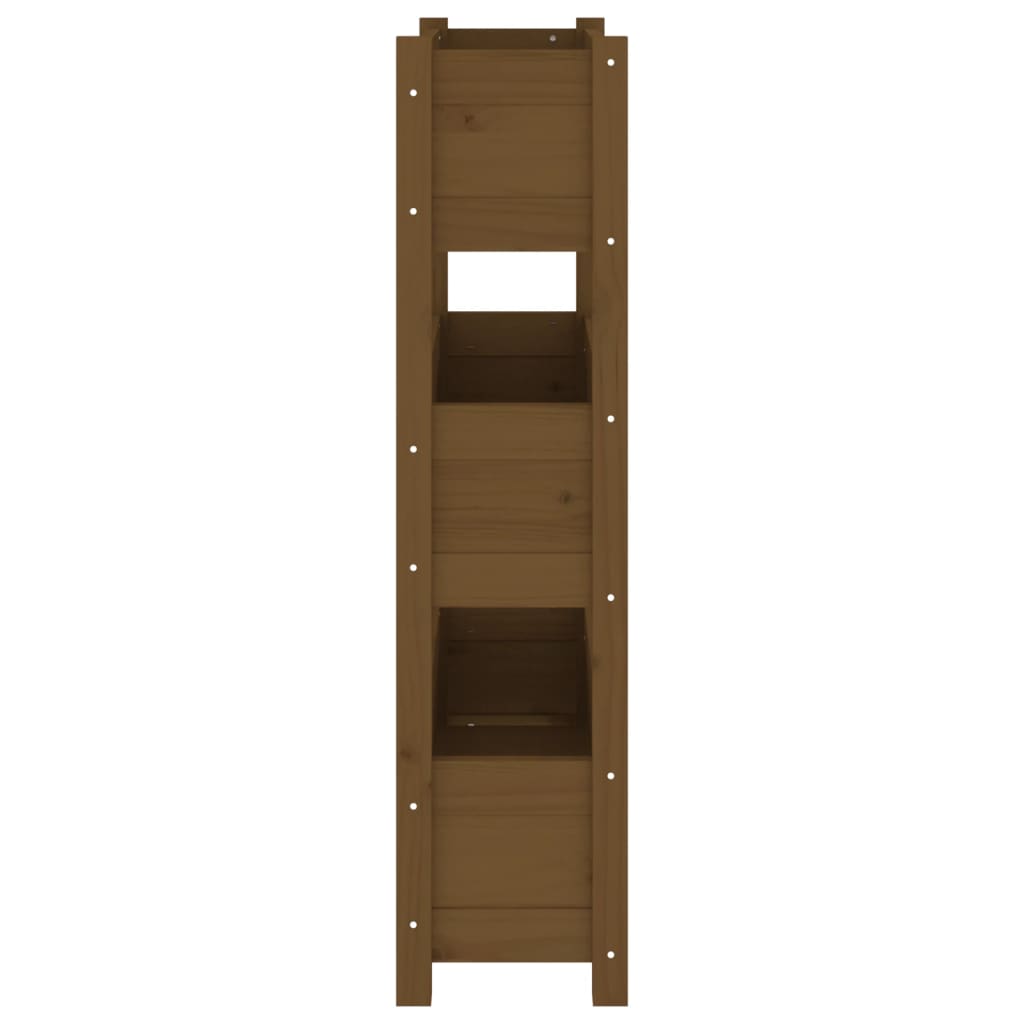 vidaXL Jardinière Bois de pin massif Marron miel 77x25x104,5 cm