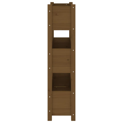 vidaXL Jardinière Bois de pin massif Marron miel 77x25x104,5 cm