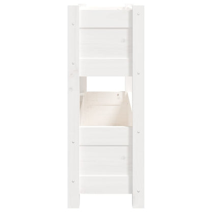vidaXL Jardinière blanche 77x25x66 cm Bois de pin massif