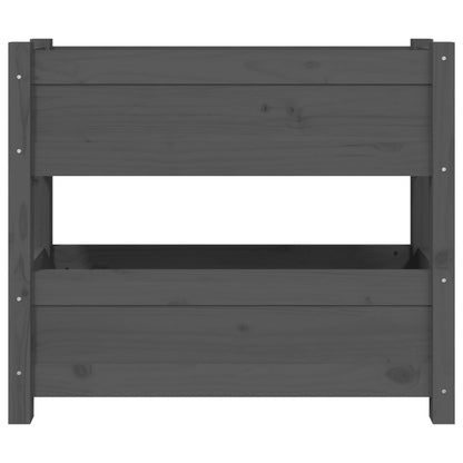 vidaXL Jardinière gris 77x25x66 cm Bois de pin massif