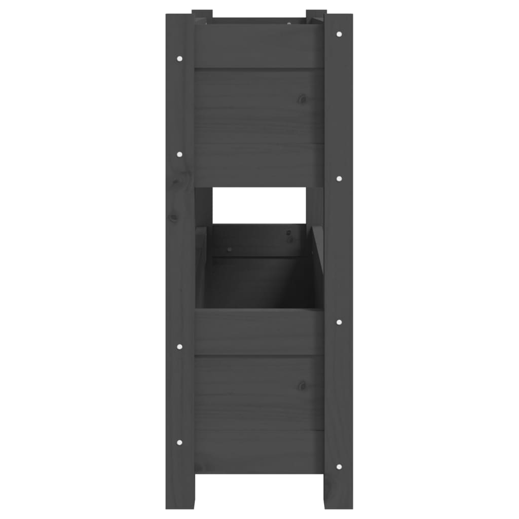 vidaXL Jardinière gris 77x25x66 cm Bois de pin massif