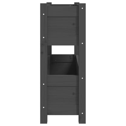 vidaXL Jardinière gris 77x25x66 cm Bois de pin massif