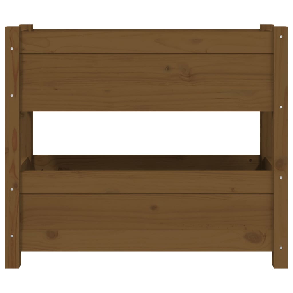 vidaXL Jardinière Bois de Pin Massif Marron Miel 77x25x66 cm