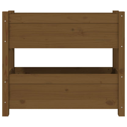vidaXL Jardinière Bois de Pin Massif Marron Miel 77x25x66 cm