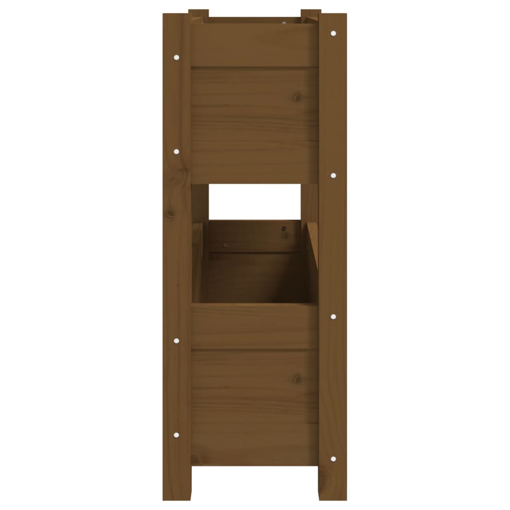 vidaXL Jardinière Bois de Pin Massif Marron Miel 77x25x66 cm