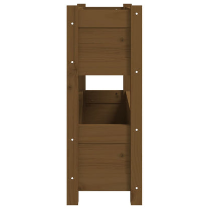 vidaXL Jardinière Bois de Pin Massif Marron Miel 77x25x66 cm