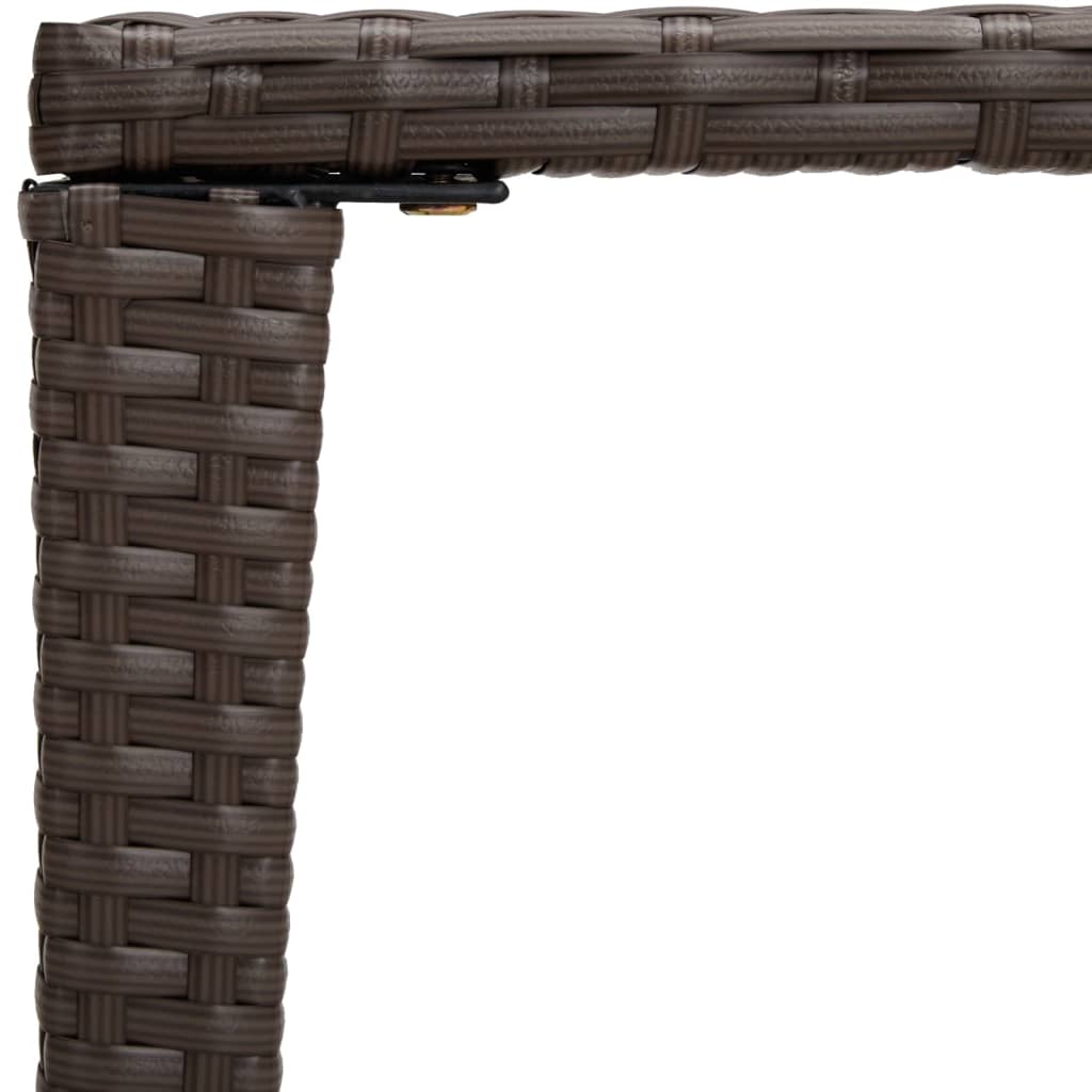 vidaXL Satztische 3 Stk. Braun Poly Rattan