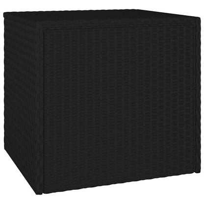 vidaXL Tables d'appoint 3 pcs Noir Résine tressée