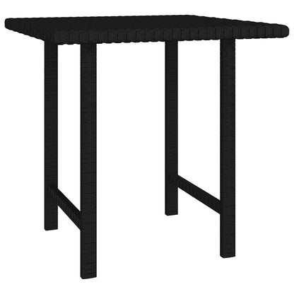 vidaXL Tables d'appoint 3 pcs Noir Résine tressée