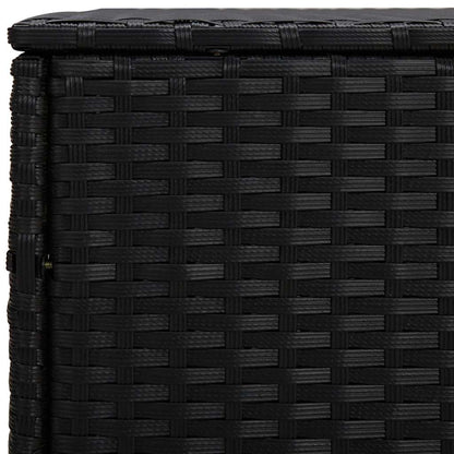 vidaXL Tables d'appoint 3 pcs Noir Résine tressée