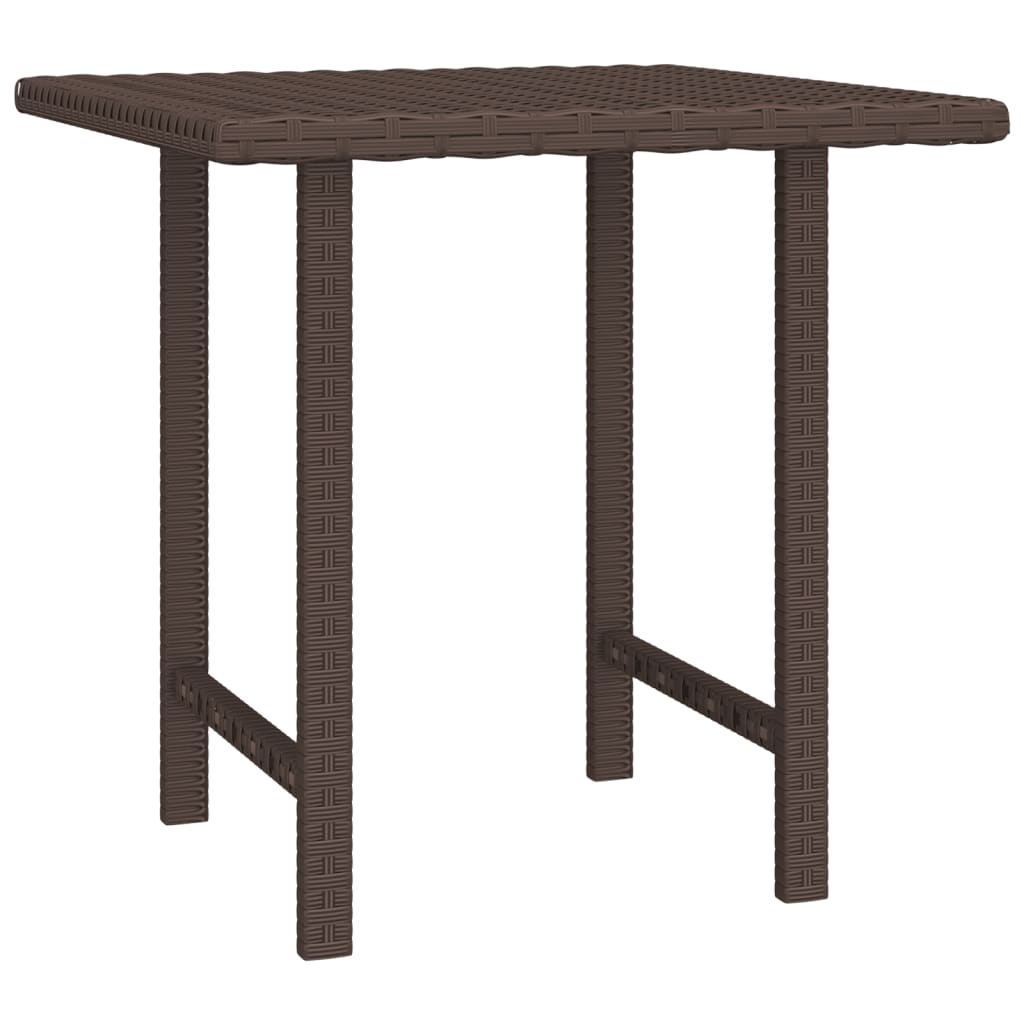 vidaXL Tables basses 3 pcs Marron Résine tressée