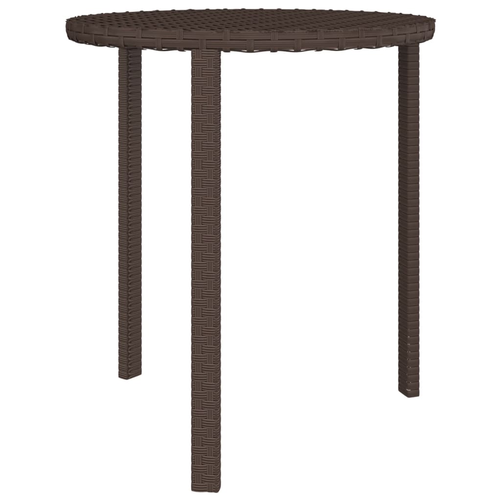 vidaXL Tables basses 3 pcs Marron Résine tressée