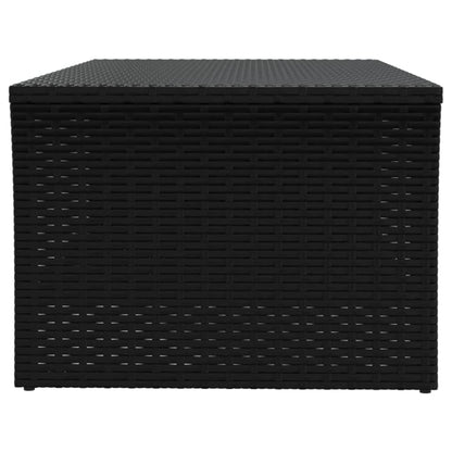 vidaXL Couchtisch Schwarz 100x50x40 cm Poly Rattan