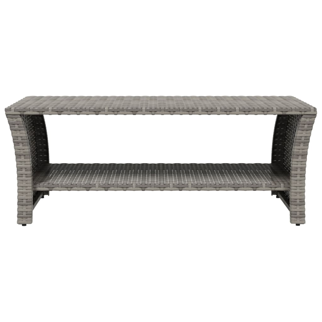 vidaXL Couchtisch Grau 100x50x40 cm Poly Rattan