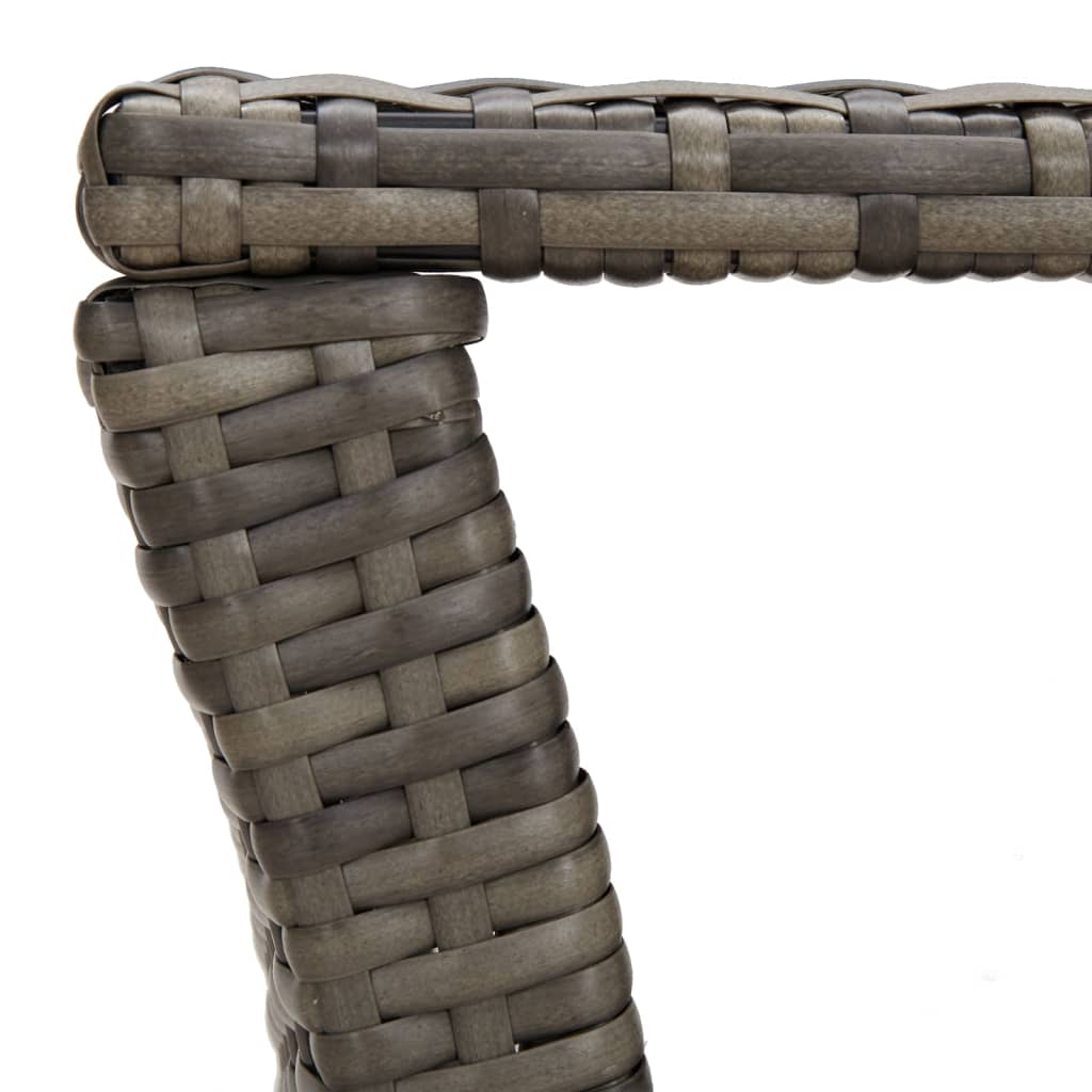 vidaXL Couchtisch Grau 100x50x40 cm Poly Rattan