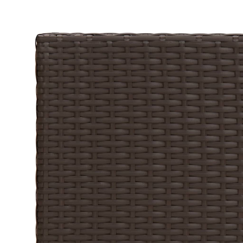 vidaXL Table d'appoint marron 55x45x49 cm résine tressée