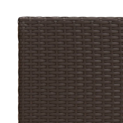 vidaXL Table d'appoint marron 55x45x49 cm résine tressée
