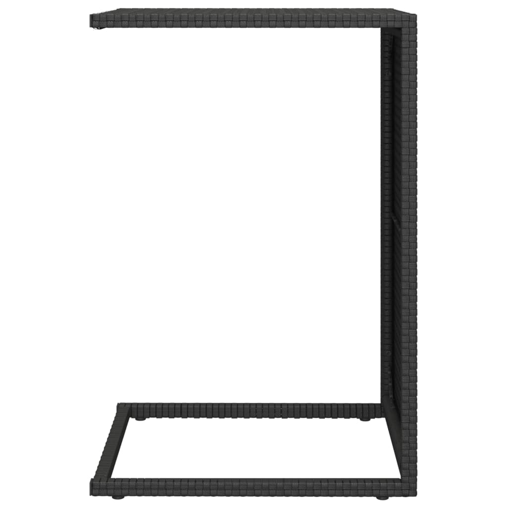 vidaXL Table d'appoint noire 40x35x60 cm en polyrotin