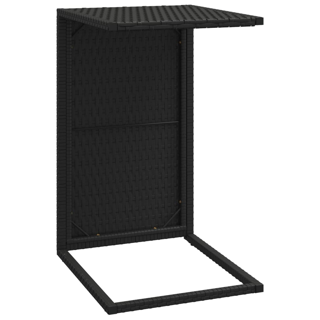 vidaXL Table d'appoint noire 40x35x60 cm en polyrotin
