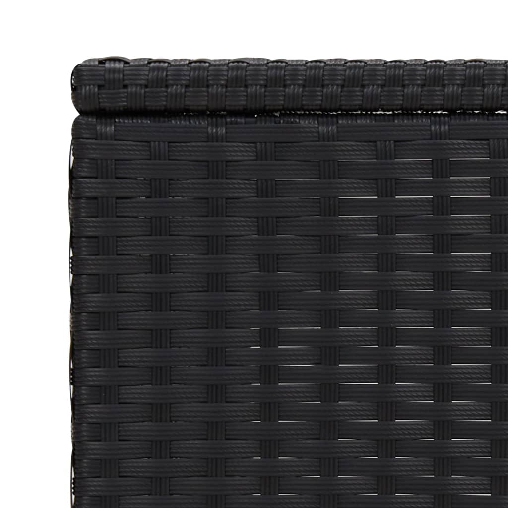 vidaXL Table d'appoint noire 40x35x60 cm en polyrotin