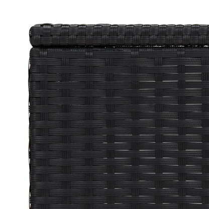 vidaXL Table d'appoint noire 40x35x60 cm en polyrotin