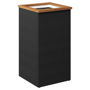 vidaXL Pflanzkübel Schwarz 40x40x80 cm Poly Rattan