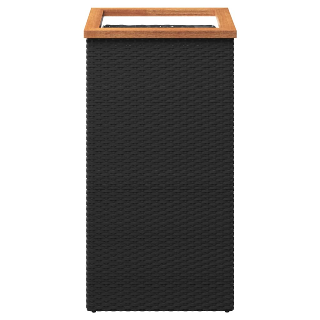 vidaXL Pflanzkübel Schwarz 40x40x80 cm Poly Rattan