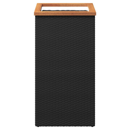 vidaXL Pflanzkübel Schwarz 40x40x80 cm Poly Rattan