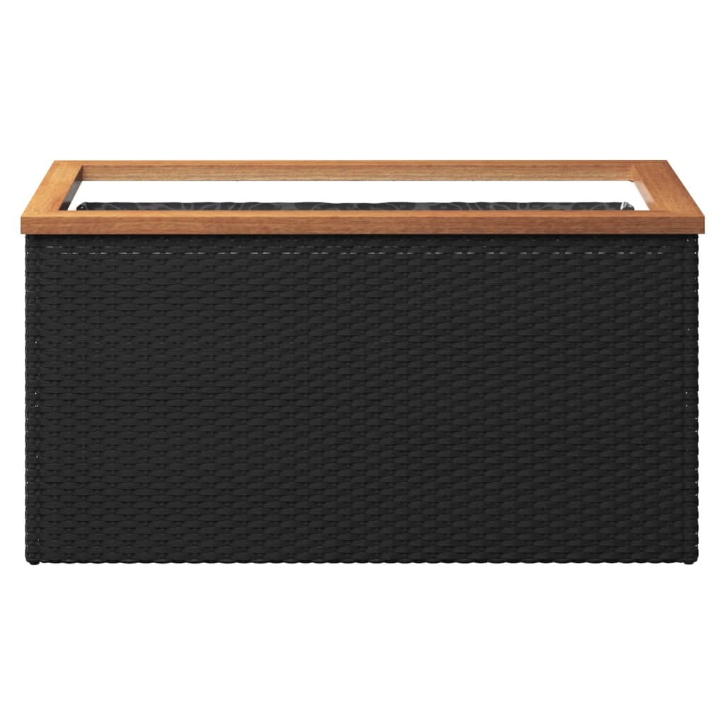 vidaXL Pflanzkübel Schwarz 80x40x40 cm Poly Rattan