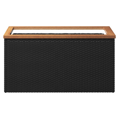 vidaXL Pflanzkübel Schwarz 80x40x40 cm Poly Rattan