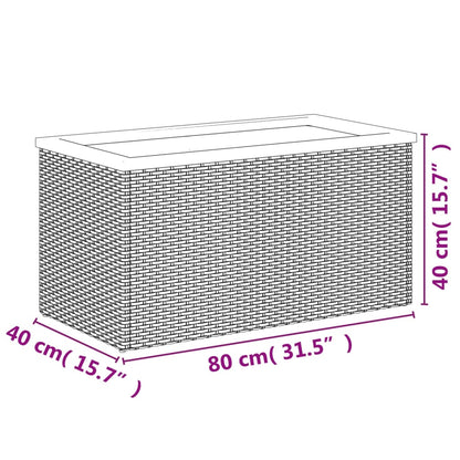 vidaXL Pflanzkübel Schwarz 80x40x40 cm Poly Rattan