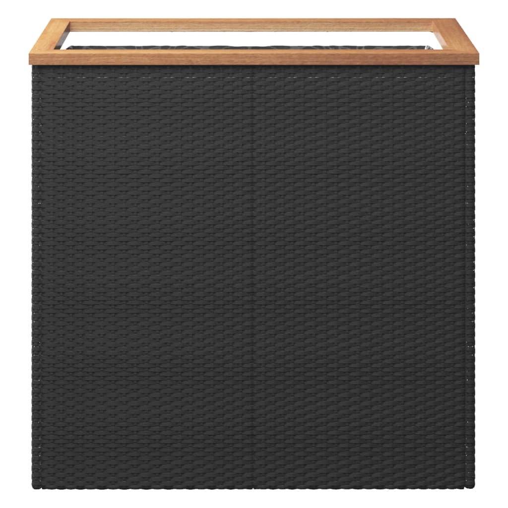 vidaXL Pflanzkübel Schwarz 80x40x80 cm Poly Rattan
