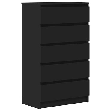 vidaXL Commode de rangement Noir 60x36x103 cm Bois d'ingénierie
