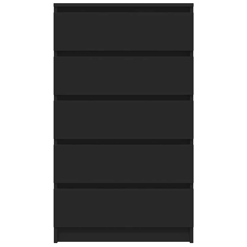 vidaXL Commode de rangement Noir 60x36x103 cm Bois d'ingénierie