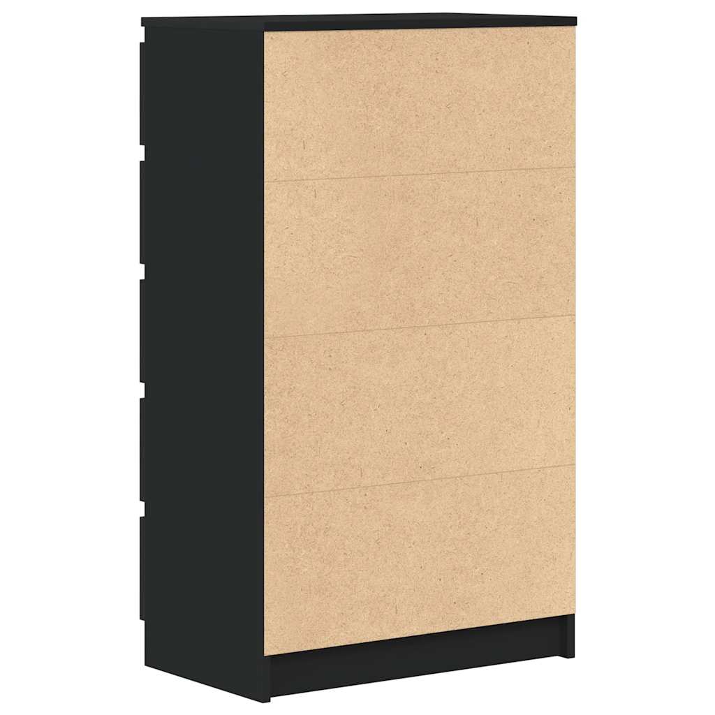 vidaXL Commode de rangement Noir 60x36x103 cm Bois d'ingénierie