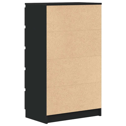 vidaXL Commode de rangement Noir 60x36x103 cm Bois d'ingénierie