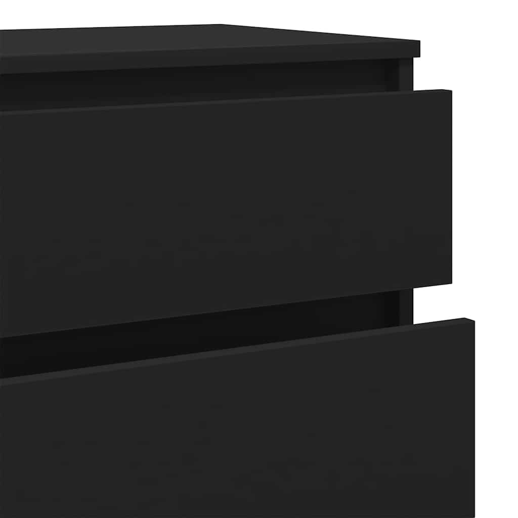 vidaXL Commode de rangement Noir 60x36x103 cm Bois d'ingénierie