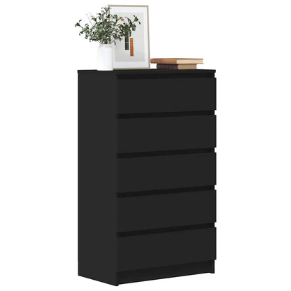 vidaXL Commode de rangement Noir 60x36x103 cm Bois d'ingénierie